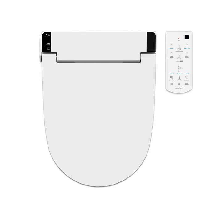 Vovo Stylement Electronic Smart Bidet Seat in White with Heated, Warm Dry and Water and LED Nightlight Functions, VB-6000SR