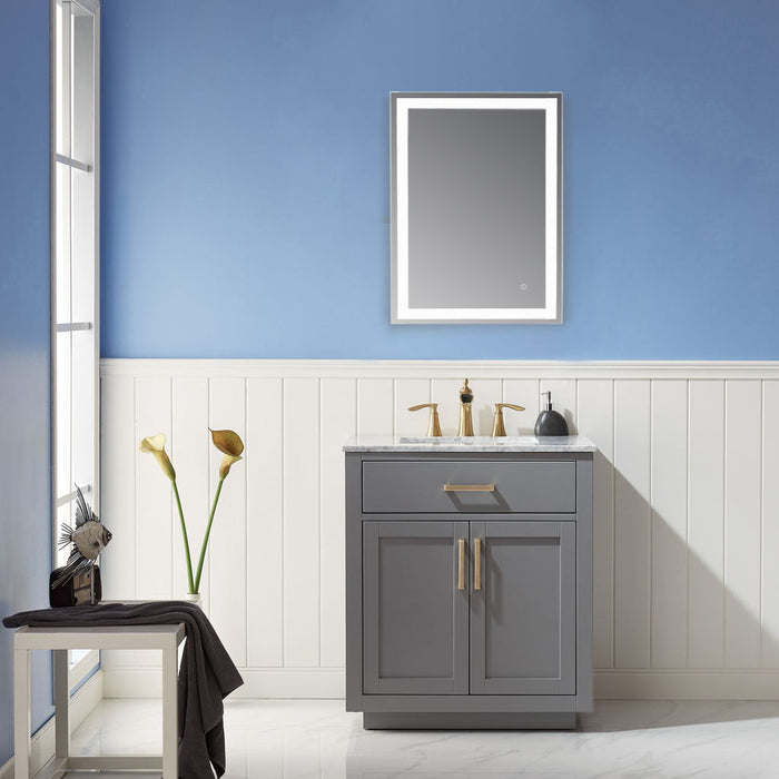 Altair  Genova 24” Rectangle Frameless Modern LED Bathroom Vanity Mirror 744024-LED-NF