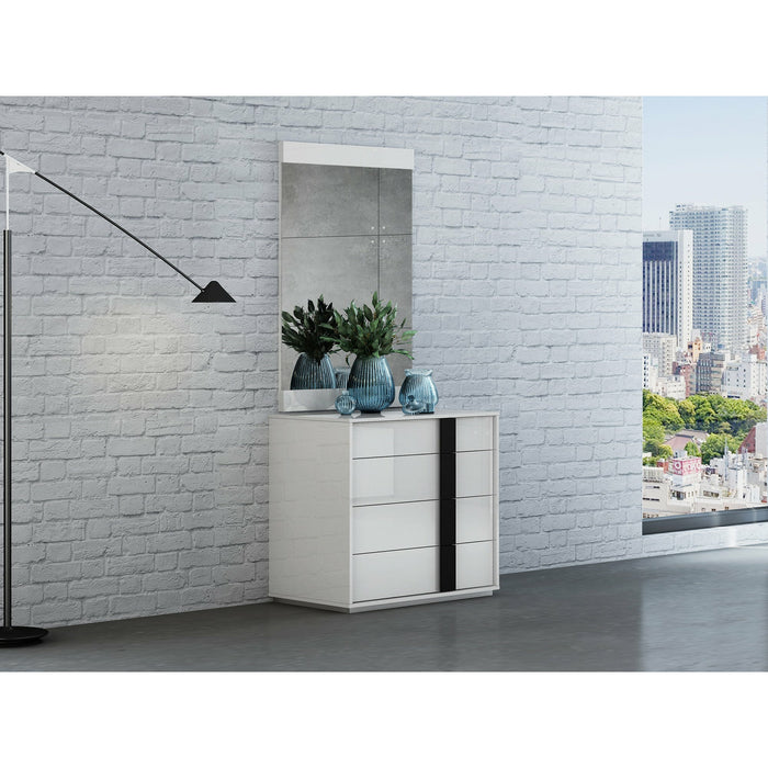 Whiteline Modern Living - Kimberly Single Dresser DR1617S-WHT/BLK