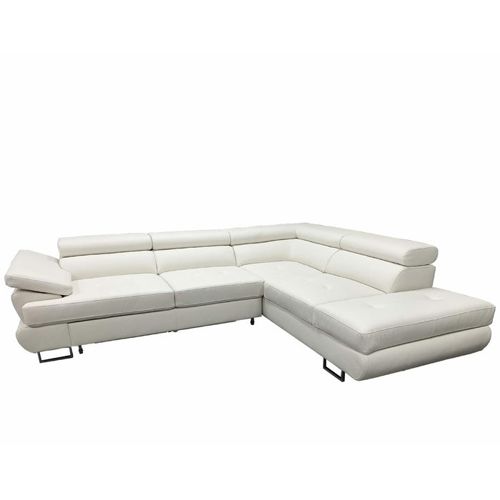 Maxima House Luton Leather Sectional Sleeper Sofa BEN030