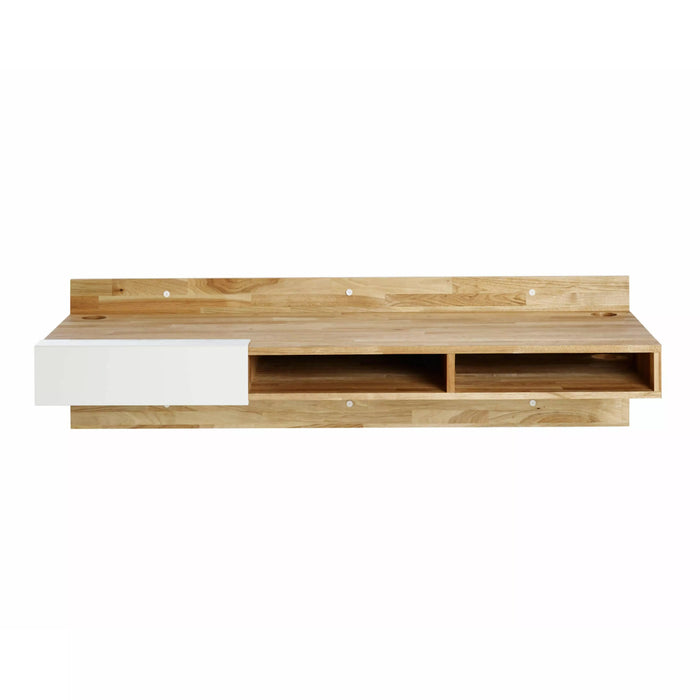 LAX Series Wall Mounted Desk  Walnut and White Ash LAX.WALL.DESK.WT