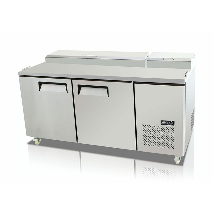 Migali  67" 2 Doors Pizza Prep Table Refrigerator C-PP67-HC