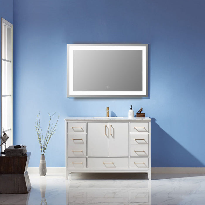 Altair  Genova 48” Rectangle Frameless Modern LED Bathroom Vanity Mirror 744048-LED-NF