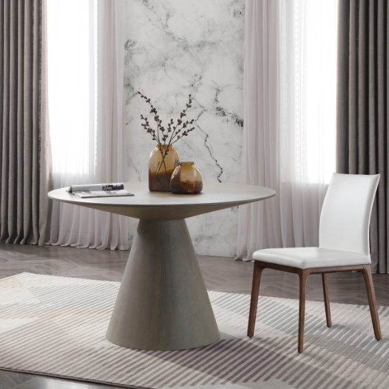 Whiteline Modern Living - Kira Round Dining Table DT1428-GRY