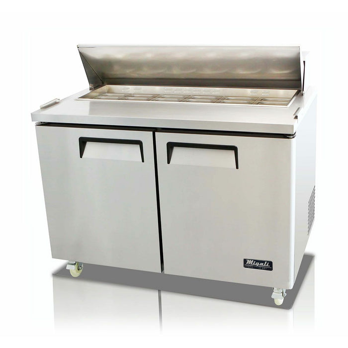 Migali  48″ Wide Refrigerator, 12 Pans Sandwich Prep Table C-SP48-12-HC