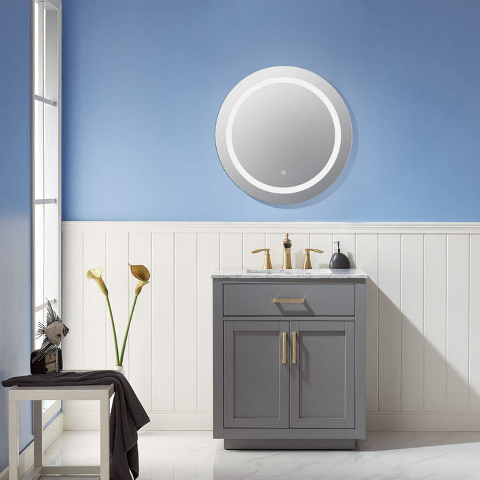 Altair  Padova 24” Round  Frameless Modern LED Bathroom Vanity Mirror 745024-LED-NF