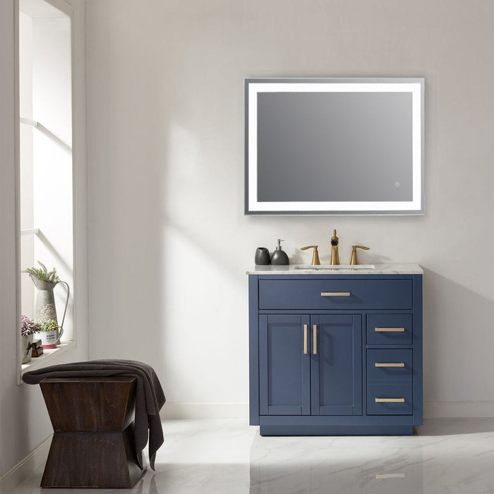 Altair Genova 36” Rectangle Frameless Modern LED Bathroom Vanity Mirror 744036-LED-NF