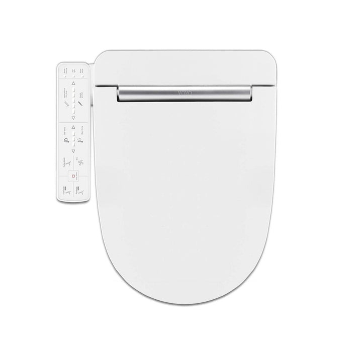 Vovo Stylement Electronic Smart Bidet Seat in White with Heated, Warm Dry and Water and LED Nightlight Functions, VB-3100SR