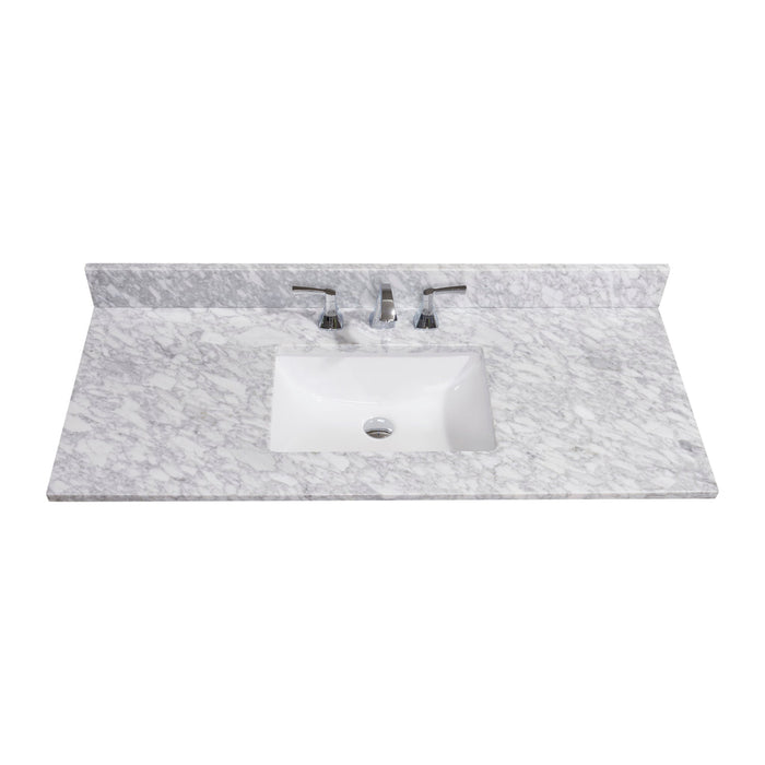 Altair 49" Natural Marble Vanity Top with White Sink 64049-CTP-CA