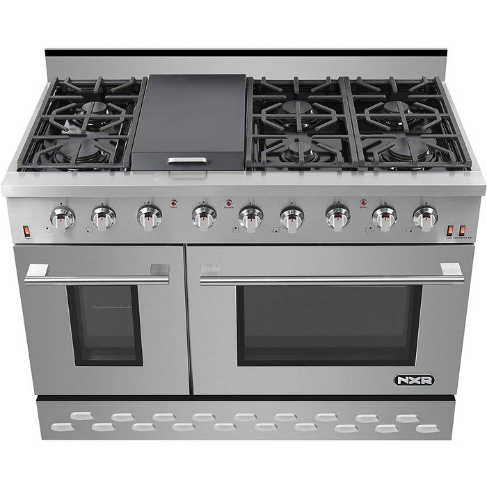NXR 48" Stainless Steel Pro-Style Natural Gas Range with 7.2 cu.ft. Convection Oven SC4811