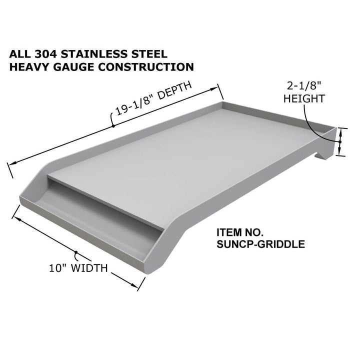 Sunstone Solid Steel Powder Coated Griddle SUNCP-GRIDDLE
