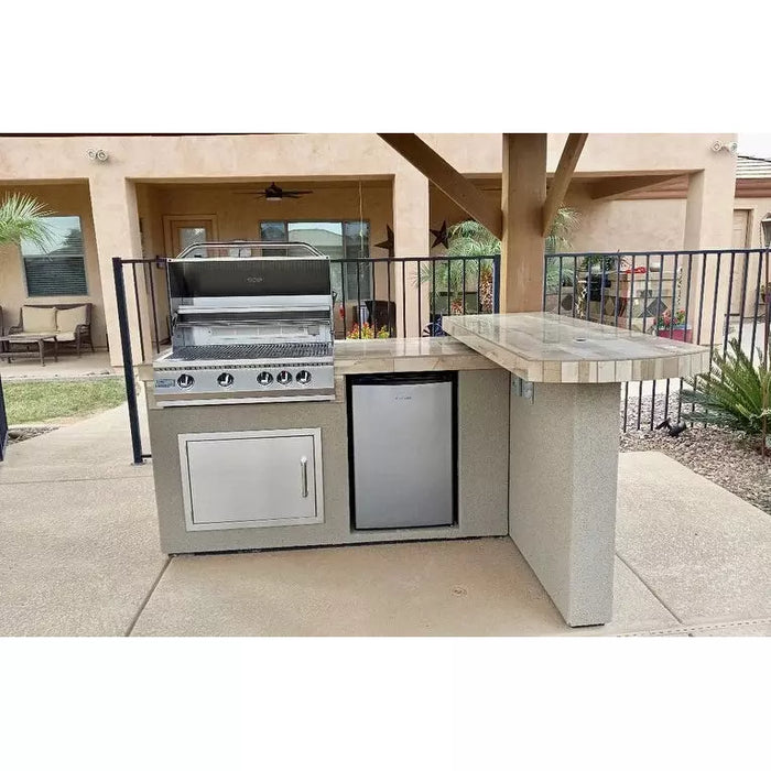 KoKoMo Aspen BBQ Island with 4 Burner Built In BBQ Grill