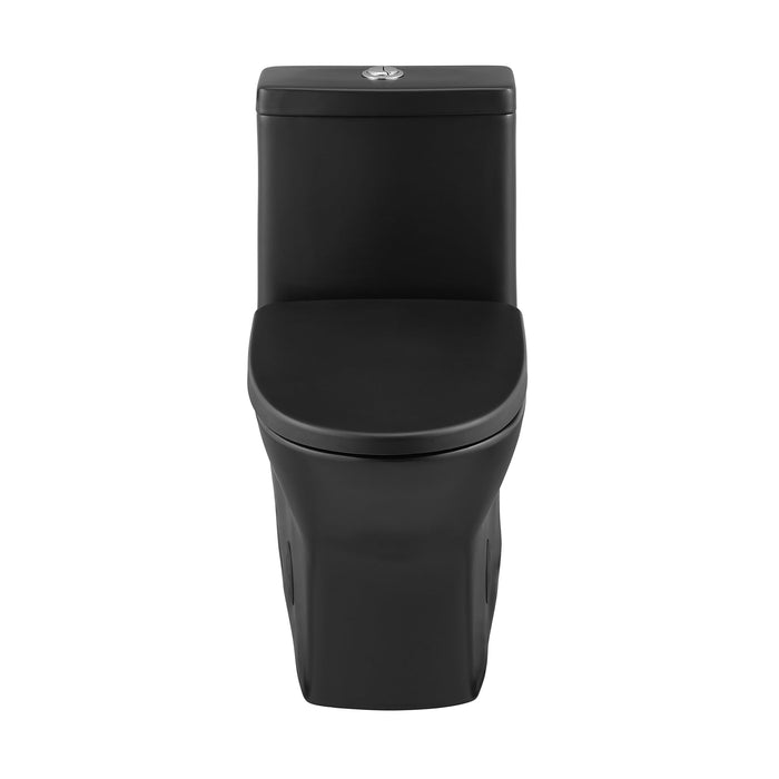 Swiss Madison Sublime II One-Piece Round Toilet Dual-Flush 1.1/1.6 gpf in Matte Black - SM-1T257MB