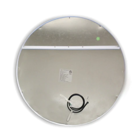 Altair  Padova 32” Round  Frameless Modern LED Bathroom Vanity Mirror 745032-LED-NF
