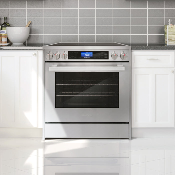 Cosmo Commercial-Style 30'' 5 cu. ft. Single Oven Electric Range with 7 Function Convection Oven in Stainless Steel COS-305AERC