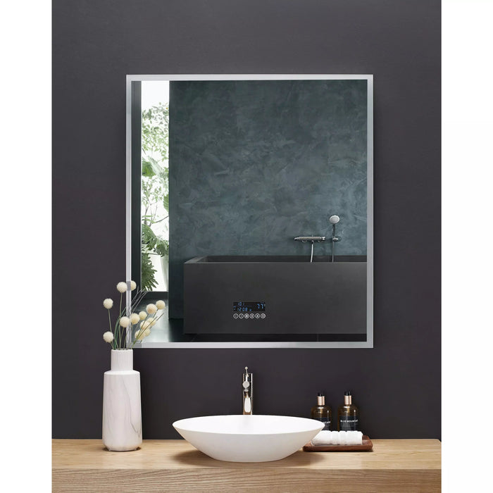 Ancerre 36” Immersion Led Lighted Bathroom Vanity Mirror With Bluetooth, Defogger and Digital Display LEDM-IMMERSION-36