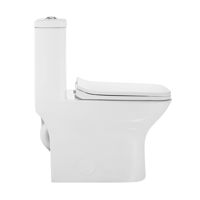 Swiss Madison Carre One Piece Square Toilet Dual Flush 1.1/1.6 gpf with 10" Rough In - SM-1T276
