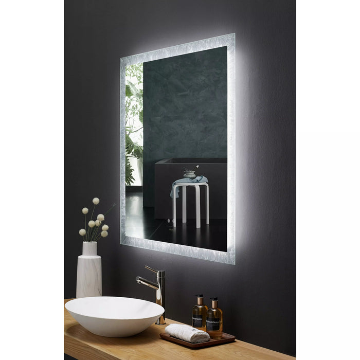 Ancerre 30" Frysta Led Frameless Rectangular Mirror Lighted Bathroom Vanity With Dimmer and Defogger LEDM-FRYSTA-30