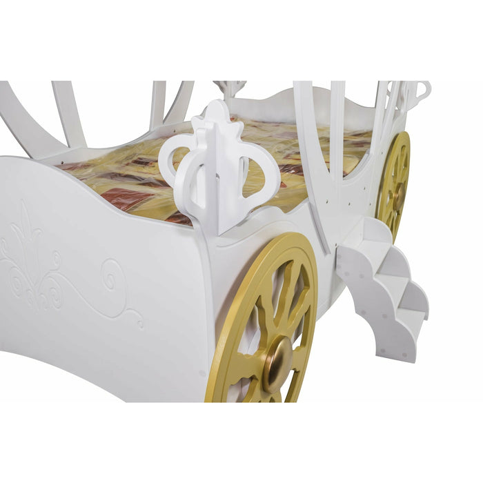 Maxima House Princess Carriage Toddler Car Bed White CB2207W