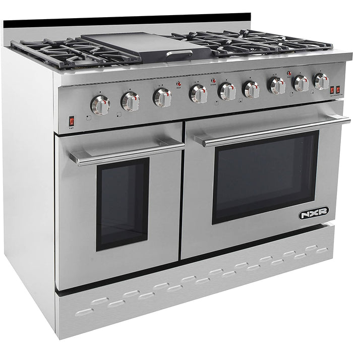 NXR 48" Stainless Steel Pro-Style Natural Gas Range with 7.2 cu.ft. Convection Oven SC4811
