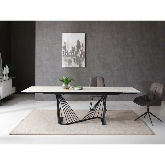 Whiteline Modern Living -  Roma Extendable Dining Table DT1633E-WHT