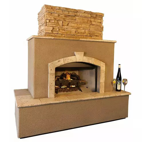 KoKoMo Tuscan 6' Outdoor Fireplace with Log Set for LP or NG access door for Tank