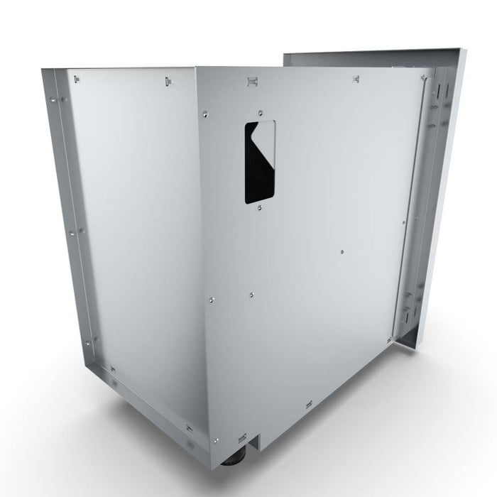 Sunstone Designer Series Multi-Configurable Left Swing Single Door Dry Storage Pantry with Shelf & Utility Access DE-DVPL15