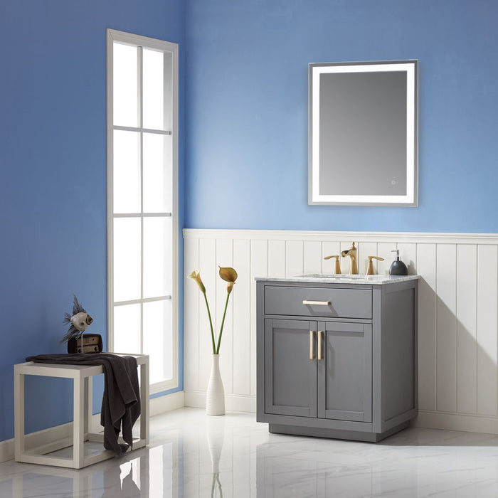Altair  Genova 24” Rectangle Frameless Modern LED Bathroom Vanity Mirror 744024-LED-NF