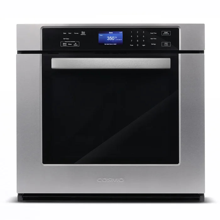 Cosmo 4 Piece, 36" Electric Cooktop 30" Wall Oven 24.4" Microwave & Refrigerator COS-4PKG-141