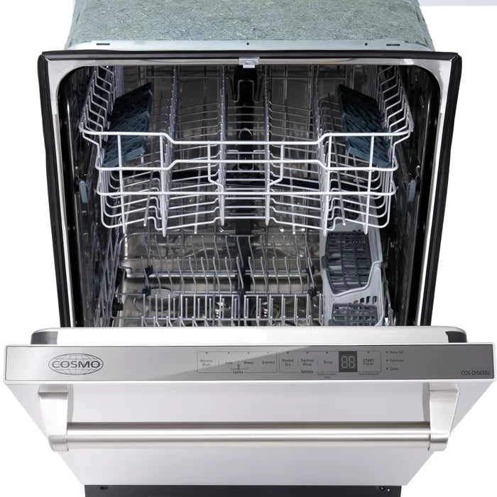 Cosmo 4 Piece, 36" Gas Range 36" Range Hood 24" Dishwasher & Refrigerator COS-4PKG-150