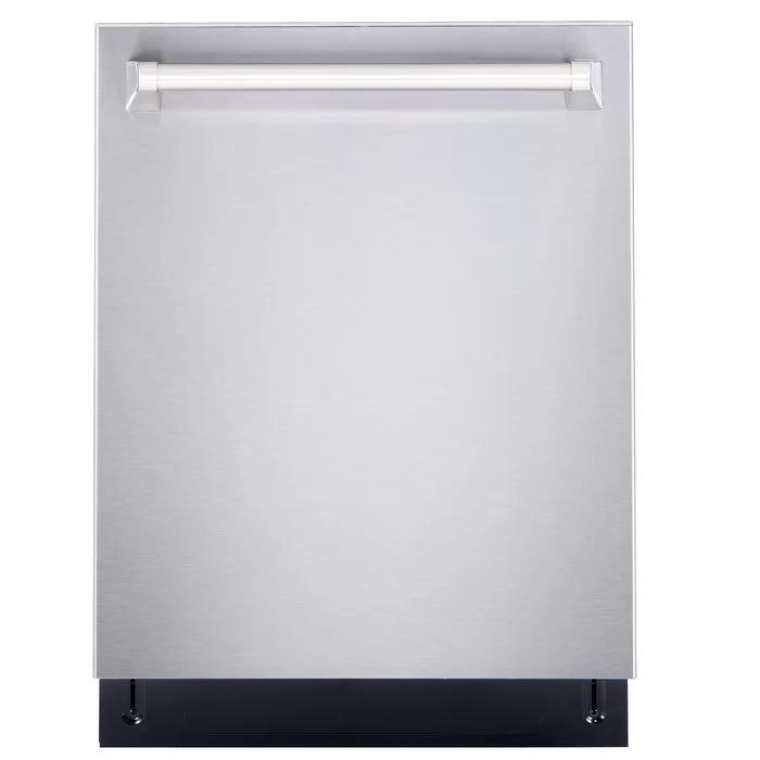 Cosmo 4 Piece, 36" Dual Fuel Range 36" Range Hood 24" Dishwasher & Refrigerator COS-4PKG-222