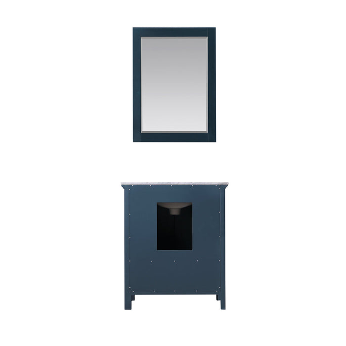 Altair Isla 30" Single Bathroom Vanity Set in Classic Blue and Carrara White Marble Countertop with Mirror 538030-CB-CA