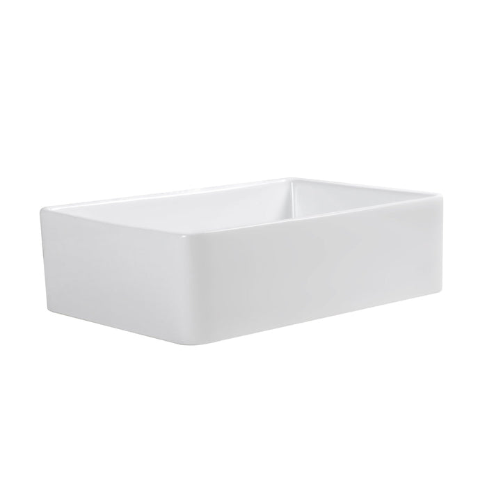 Altair Treviso Glossy White Ceramic Rectangular 30" L x 19.7" W Vessel Bathroom Sink  291030-KS