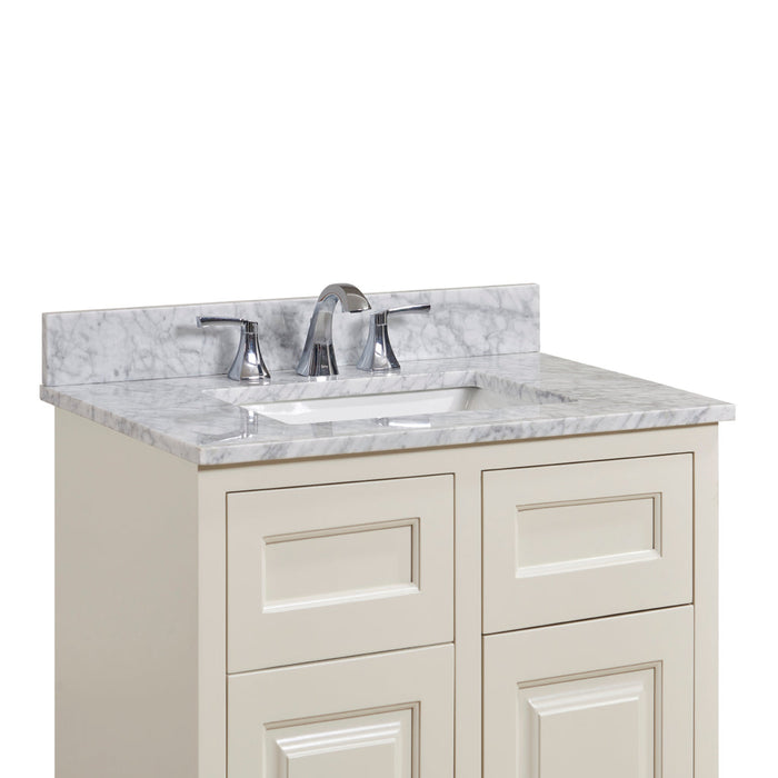 Altair 31" Natural Marble Vanity Top with White Sink 64031-CTP-CA