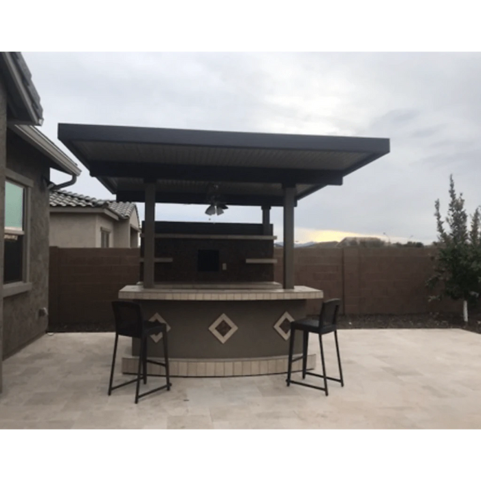 KoKoMo Key Largo Outdoor Kitchen With Built In BBQ Grill With 12 x 14 Patio Cover