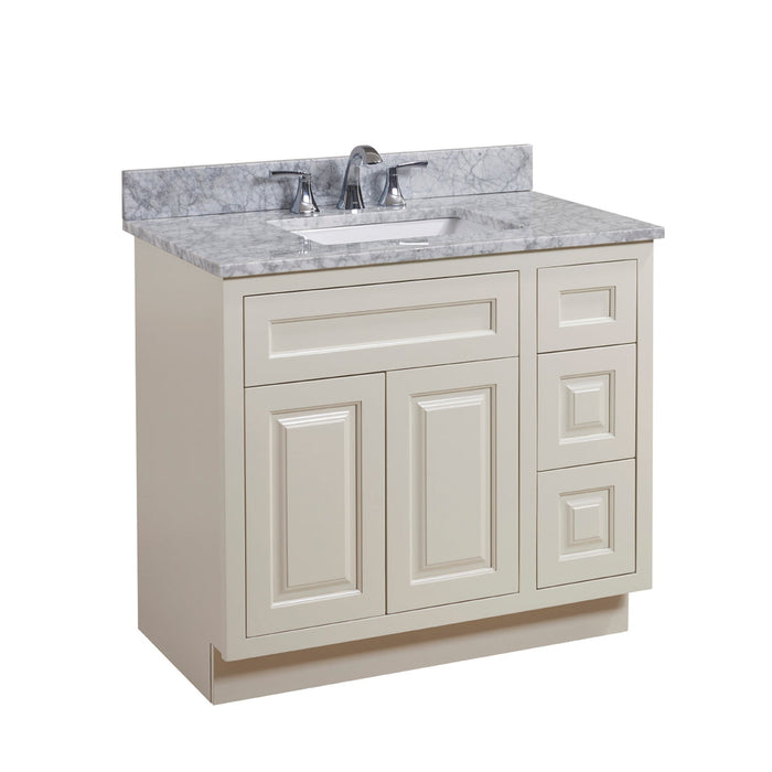 Altair 37" Natural Marble Vanity Top with White Sink 64037-CTP-CA