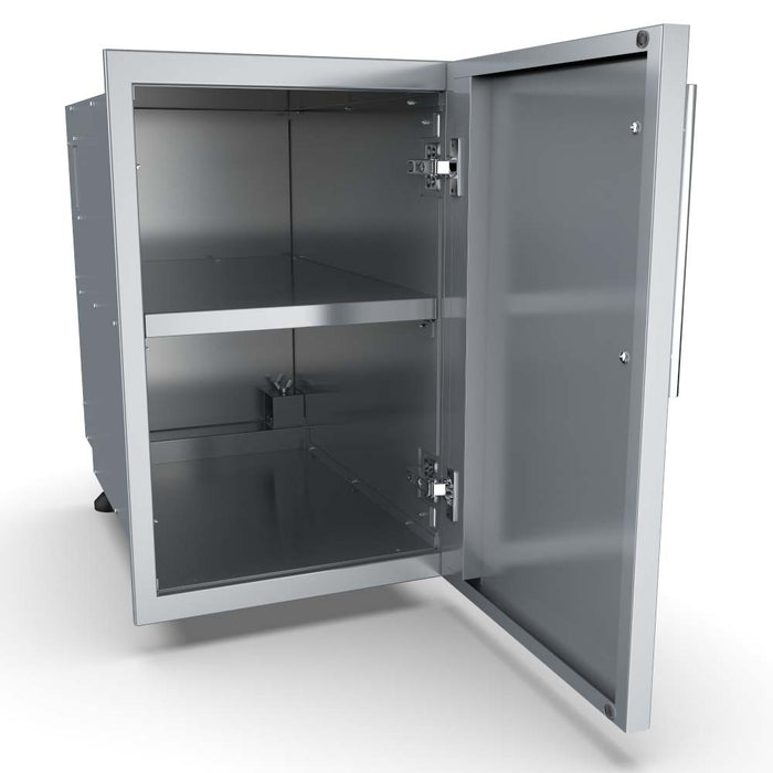 Sunstone Designer Series Multi-Configurable Right Swing Single Door Dry Storage Pantry with Shelf & Utility Access DE-DVPR15