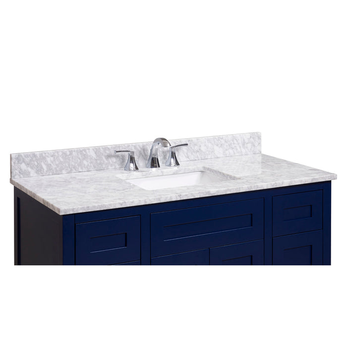Altair 49" Natural Marble Vanity Top with White Sink 64049-CTP-CA