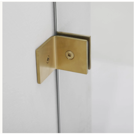 Vinnova  Villena 68" W x 78" H Rectangle Single Sliding Frameless Shower Enclosure in Brushed Gold 312068+36P-BG