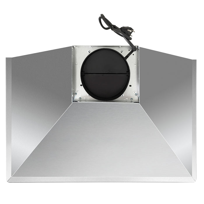 Cosmo 30'' Ducted Wall Mount Range Hood in Stainless Steel with LED Lighting and Permanent Filters COS-63175