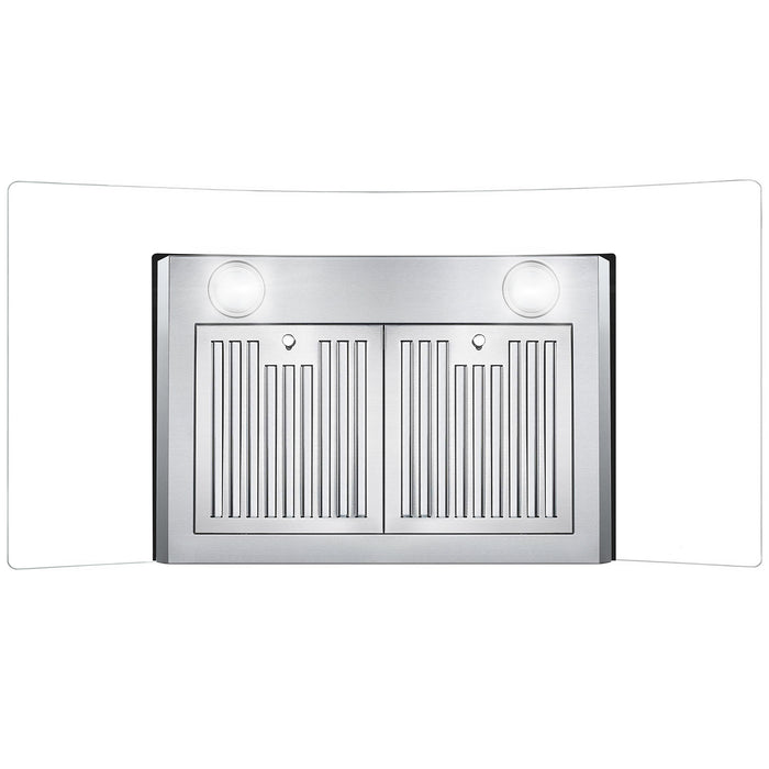 Cosmo 36" Ducted Wall Mount Range Hood in Stainless Steel with LED Lighting and Permanent Filters COS-668A900