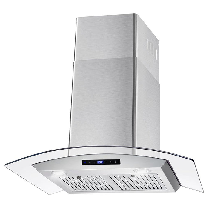 Cosmo 30"  Ducted Wall Mount Range Hood in Stainless Steel with Touch Controls, LED Lighting and Permanent Filters COS-668AS750