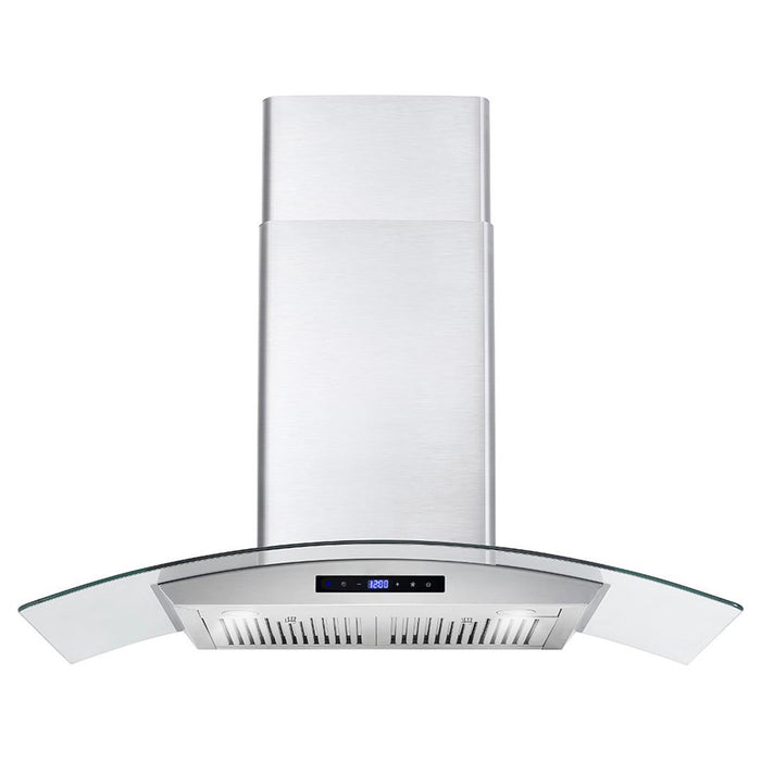 Cosmo 36'' Ducted Wall Mount Range Hood in Stainless Steel with Touch Controls, LED Lighting and Permanent Filters COS-668WRCS90