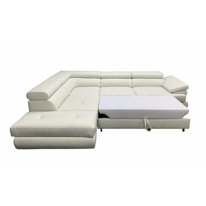 Maxima House Luton Leather Sectional Sleeper Sofa BEN030