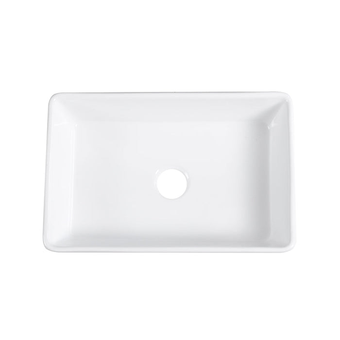 Altair Treviso Glossy White Ceramic Rectangular 30" L x 19.7" W Vessel Bathroom Sink  291030-KS