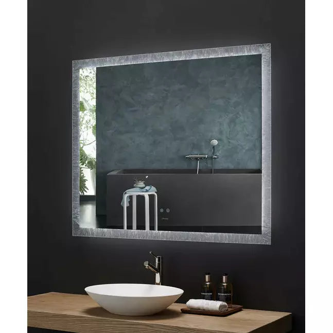 Ancerre 48" Frysta Led Frameless Rectangular Mirror Lighted Bathroom Vanity With Dimmer and Defogger LEDM-FRYSTA-48