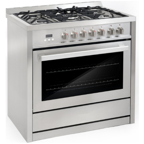 Cosmo 4-Piece, 36" Gas Range, 36" Range Hood, 24" Dishwasher and Refrigerator COS-4PKG-026