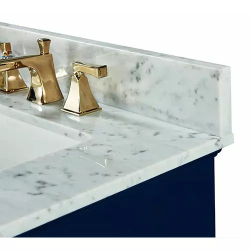 Ancerre Audrey 48"Bathroom Vanity Set in Heritage Blue with 28" Mirror VTSM-AUDREY-48-HB-CW-GD