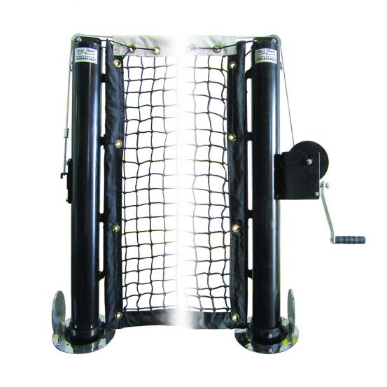First Team Sentry Tennis Set with Hinged Sockets & Flush Mount Center Strap & Anchor Sentry TNSO