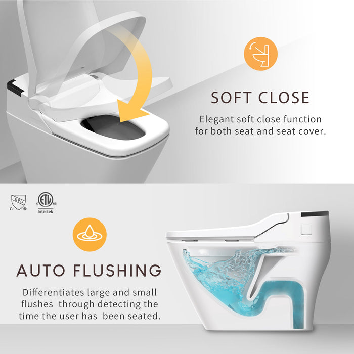 Vovo Integrated Smart Toilet with Bidet Seat and Auto Dual Flush TCB-090S